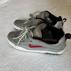 Nike Gray and Red Sneakers